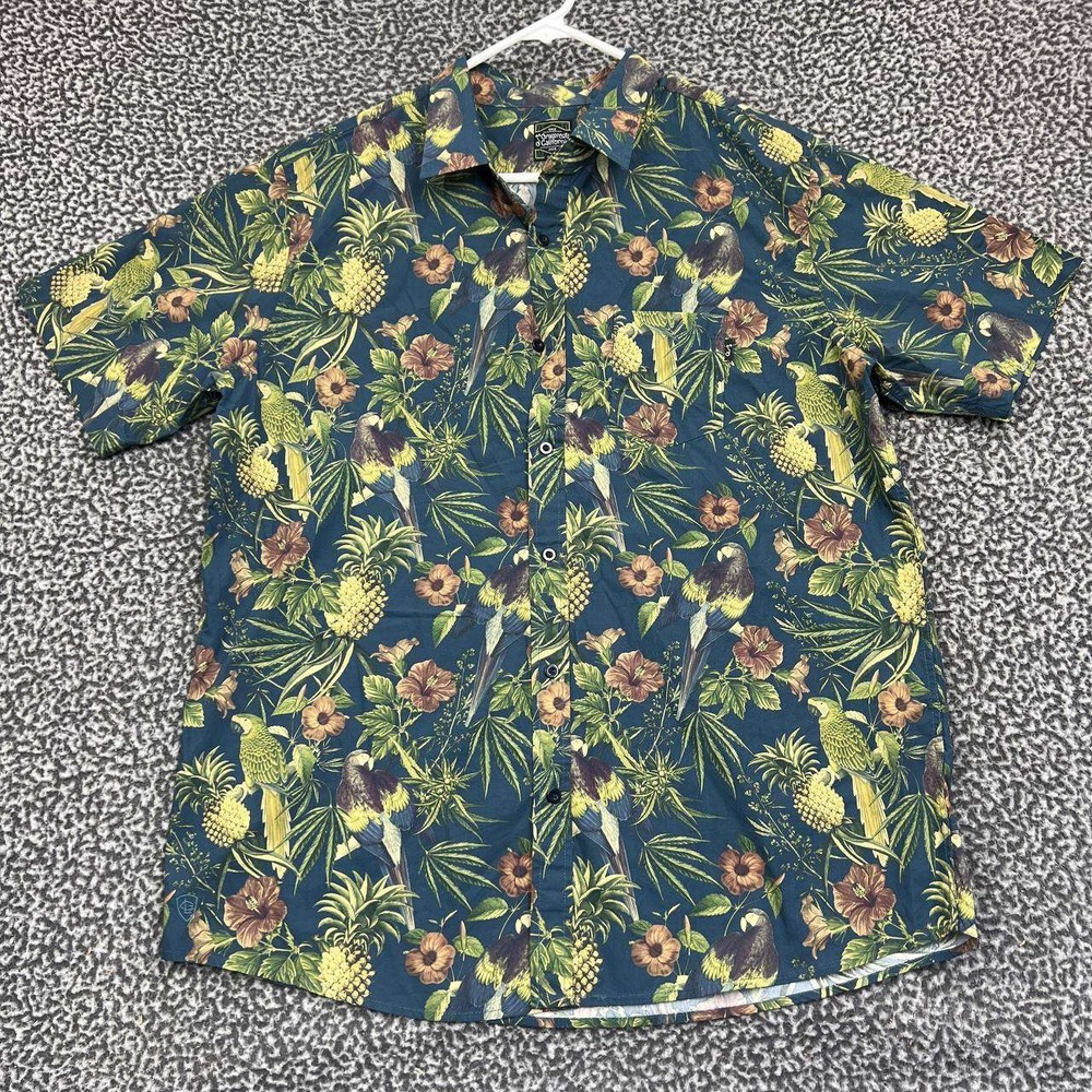 Greg Lutzka Shirt Men Extra Large Hawaiian Grassroots Button Up Short Sleeve XL